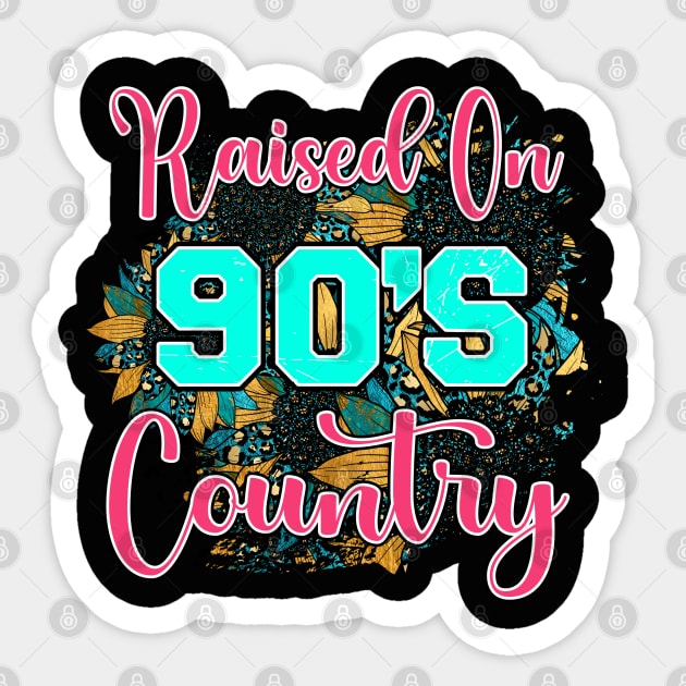 Raised on 90's Country. Retro Design Sticker by XOXO VENUS